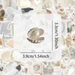 sticker animé blanc adhésif réutilisable variés aesthetic minimaliste enfants adultes portable téléphone ordinateur