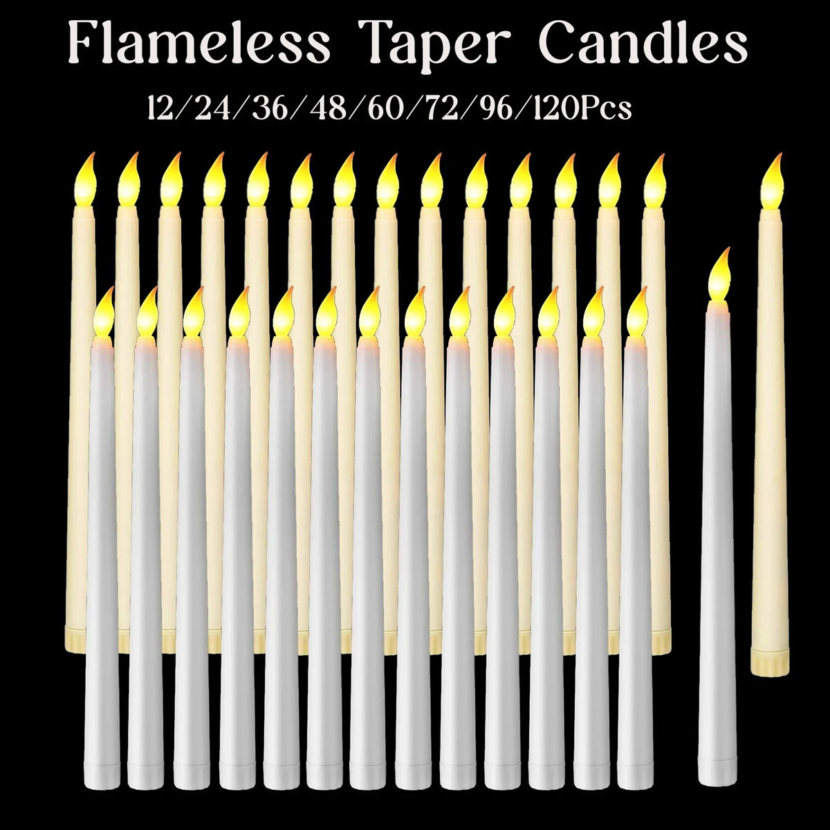 bougies led blanches sans flamme mèche 3d mariage fête décoration maison intérieur
