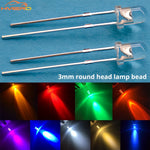 diodes led ronde 3mm bleu vert rouge blanc chaud jaune blanc rose violet orange