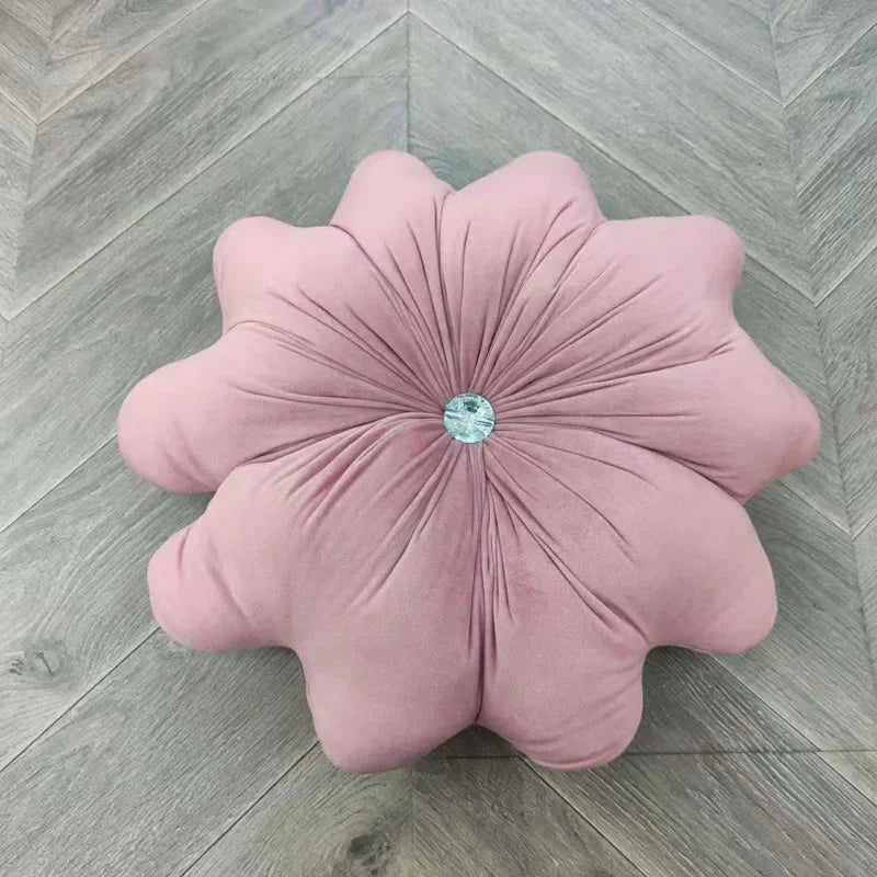 coussin bleu plissé moderne housse amovible polyester lavable maison lit chambre
