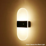 lampe murale rechargeable capteur mouvement blanc noir rectangle led moderne minimaliste interrupteur tactile