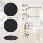 sous verres silicone respectueux environnement noir modernes 10 cm pack pièces