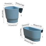 pots fleurs suspension moderne bleu clair gris beige texture mat opacité poignée dept unisexe