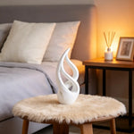 sculpture décorative moderne blanc forme ondulée contemporaine intérieur élément