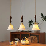 lampe suspendue art déco géométrique salon chambre restaurant éclairage interrupteur chaîne métal