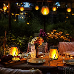 lanterne solaire portable rechargeable flamme 3d vacillante moderne noire ornement patio jardin camping