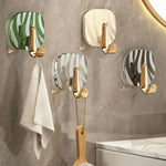 porte serviettes adhésifs moderne vert transparent beige reflets élégants auto colle sans perçage haute