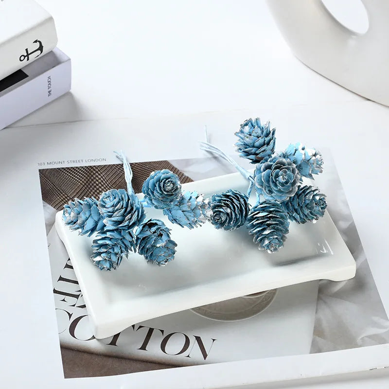 décoration intérieure cônes pin artificiels moderne brillants mariage anniversaire baby shower