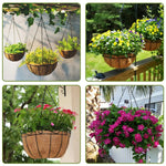 panier suspendu métal chrome noir chaines crochets rustique industriel support plante pot