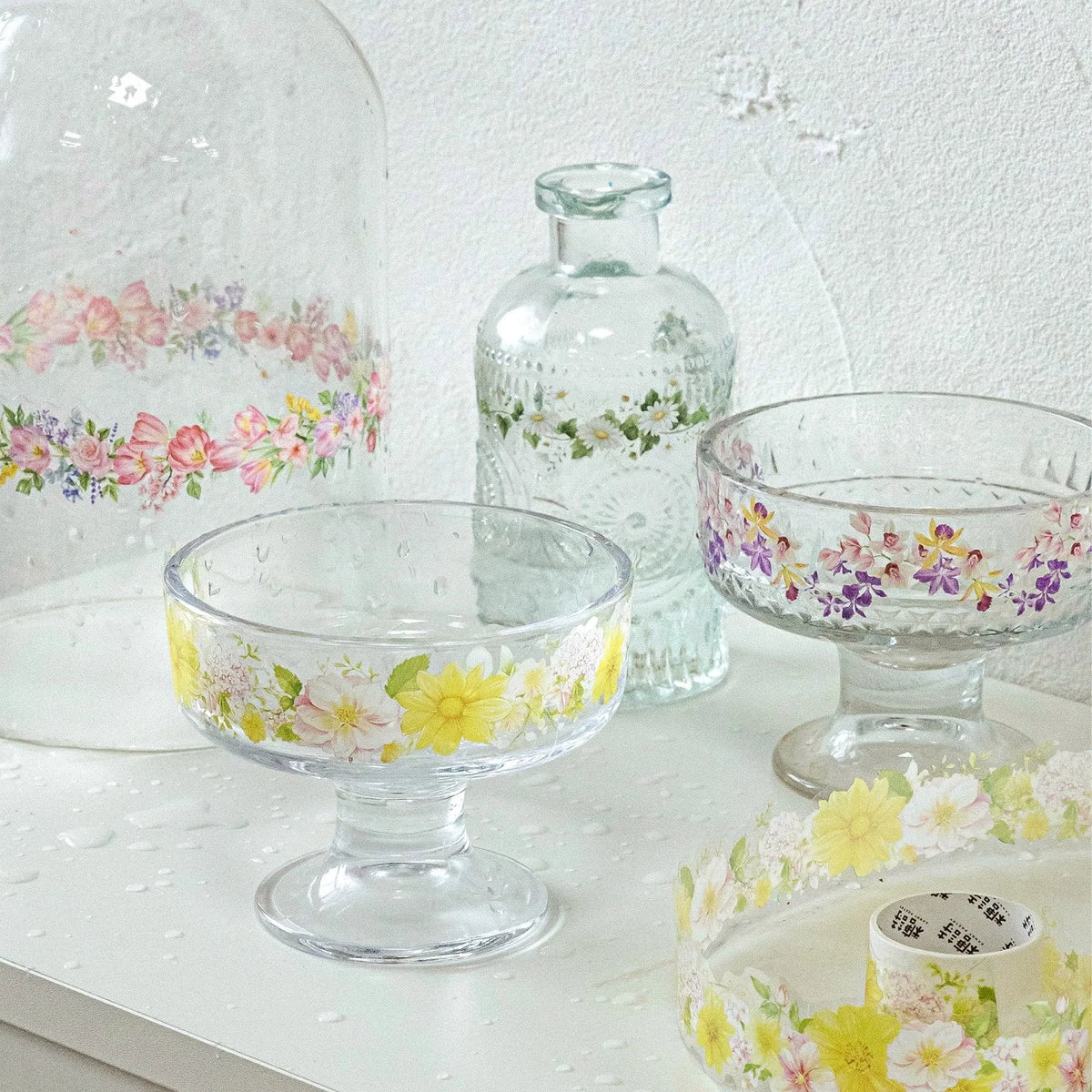rubans décoratifs multicolores motifs fleurs vintage adhésifs scrapbooking créations bohèmes fleur sauvage marguerites activités