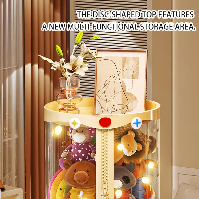 boîte rangement poupées transparente rose clair moderne enfant jouet organizer storage tube DIY