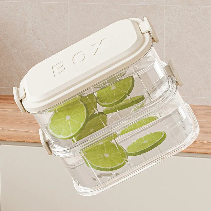 boîtes rangement transparentes herbes épices clips modernes pratiques stockage aliments