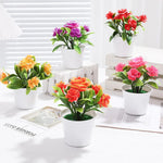 décoration intérieure moderne fleurs artificielles pots blancs feuilles vertes minimaliste exposition chambre fête