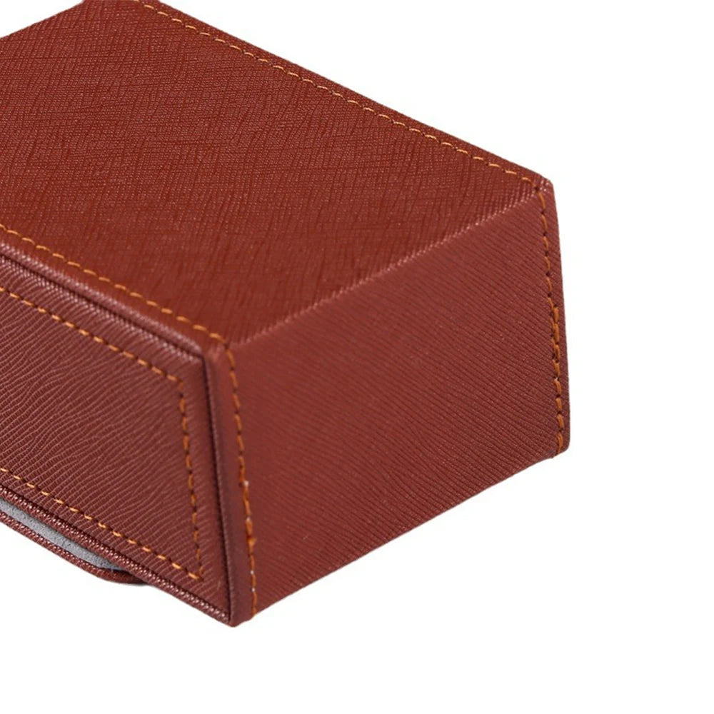 boîtes bijoux simili cuir rouge marron gris noir modernes fermoirs rangement durable