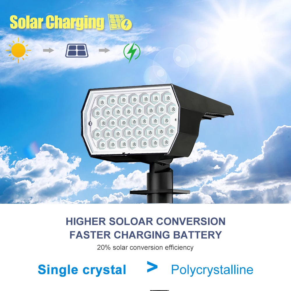 projecteur solaire extérieur led rgb ip65 moderne 37led 20led carré opaque jardin couloir