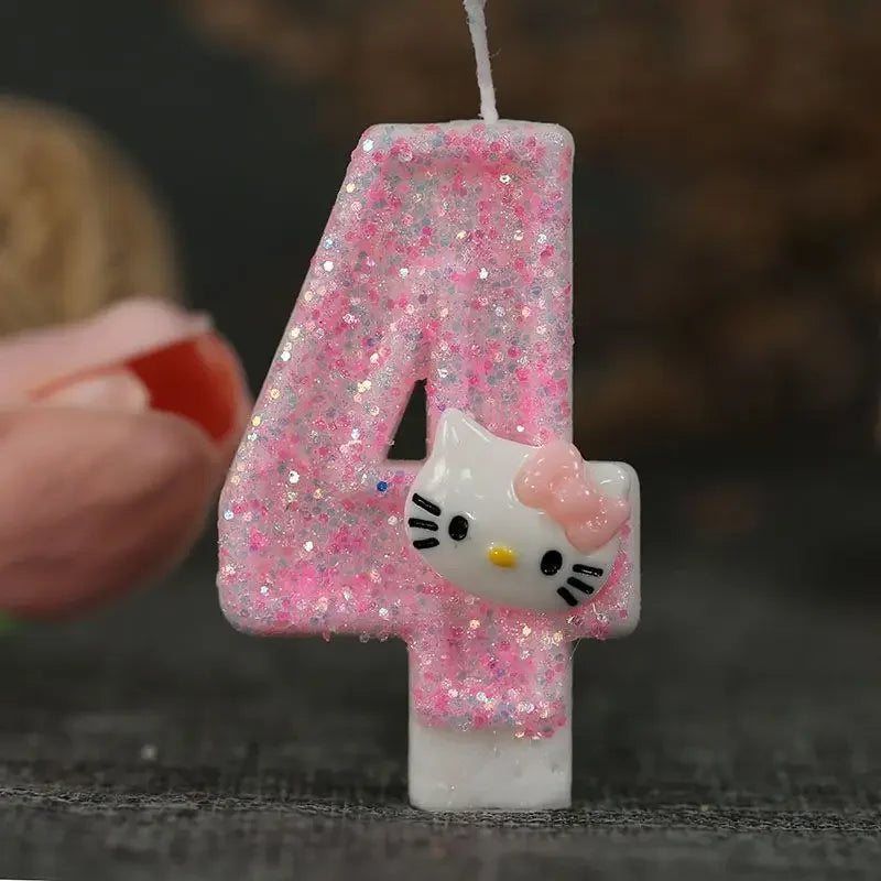 bougies forme chat pailletées rose pâle blanc mariage anniversaire décoratives enfantines