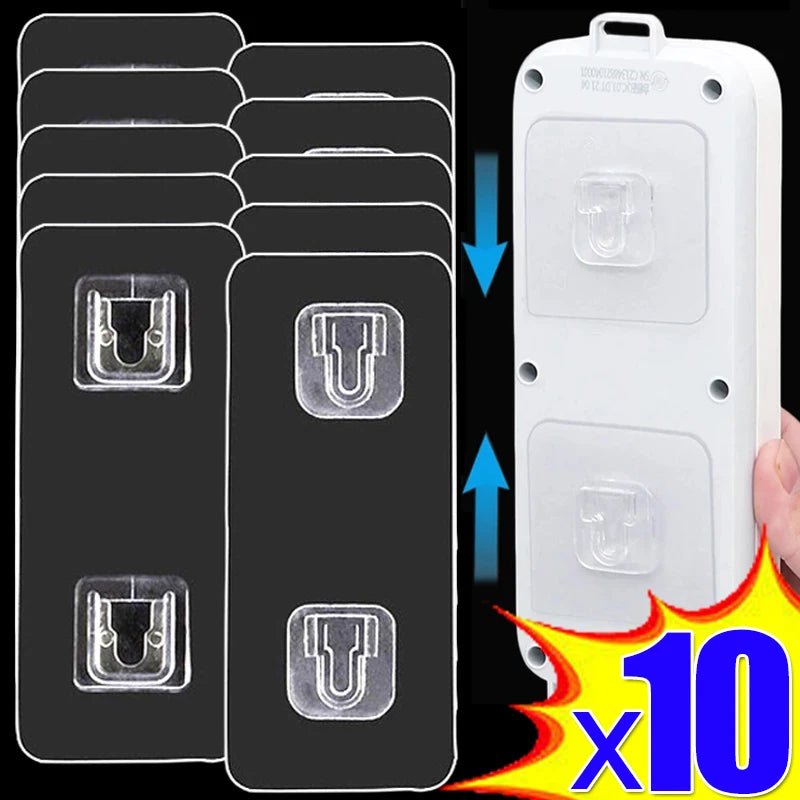 adhésifs blancs multi usages 10 pièces organiseur moderne prise électrique support cuisine blanc