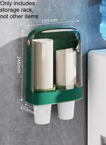 distributeur tasses jetables moderne minimaliste adhésif transparent vert blanc beige plastique