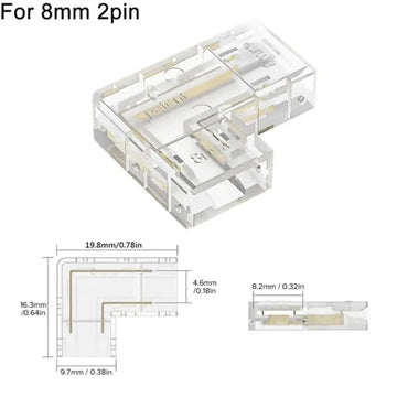 connecteur led transparent moderne pratique clips retenue 24v broches cct fcob rvb