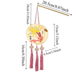 lanterne traditionnelle décoration maison fleurs personnages symboles chinois opaques polyester cylindrique tringle anniversaire