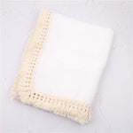 couverture bébé coton imprimé fleur gris clair bohème écharpe adhésive