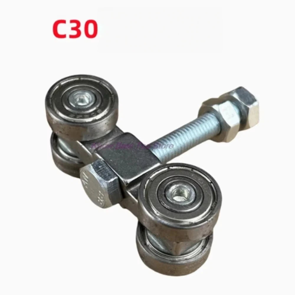 porte coulissante rail acier charge 100kg roues suspendues poulies rideau métallique système coulissant roulements