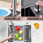 distributeur liquide moderne noir transparent tuyau flexible vis fixation réservoir intégré Pompe savon