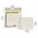 anti dérapants tapis adhésifs blanc noir carrés silicone minimalistes fonctionnels pack 4PCS