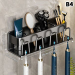 porte brosses dents gris moderne adhésif brosses dents flacon crème brosse coiffure rasoir électrique