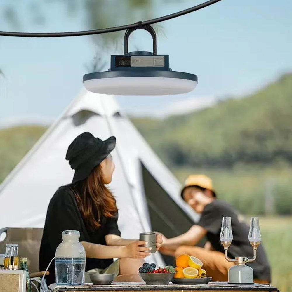 lampe camping rechargeable aimant magnétique ipx5 étanche noir gris moderne