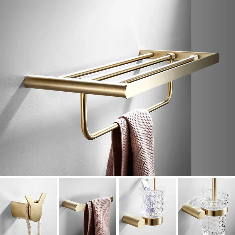 porte serviettes moderne or porte brosse wc adhésif porte savon ensemble quincaillerie bain minimaliste