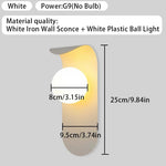 lampes murales modernes jaune gris blanc abat jour sphérique éclairage mural minimaliste chambre cuisine