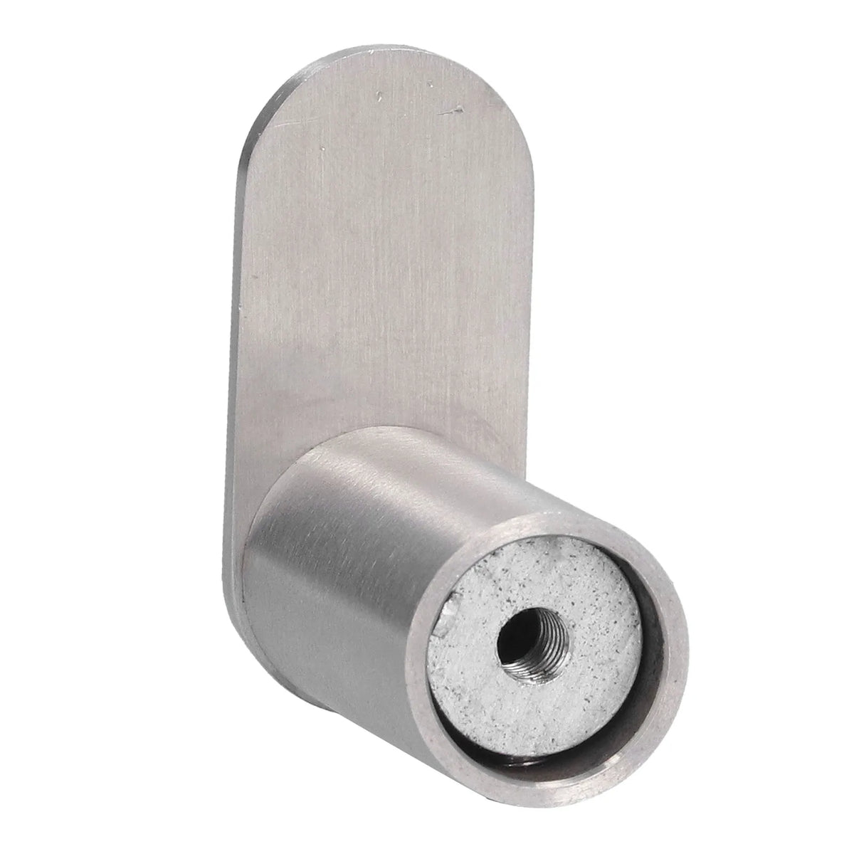 porte serviettes moderne aluminium argenté finition brossée fixations vis minimaliste
