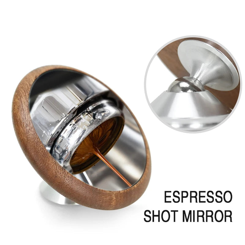 miroir aimanté moderne minimaliste bois argent métal lisse observation espressoSHOT