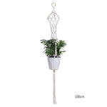 support plante suspendue macramé blanc cassé boho pot fleurs décoration balcon intérieur jardin