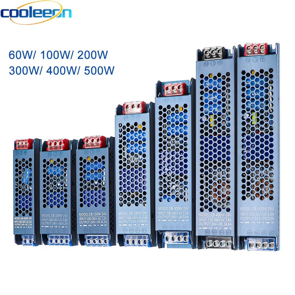 alimentation électrique led 12v 24v 100w 200w 300w 400w 500w bleu noir industrielle modernisée