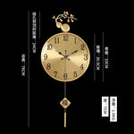 horloge murale moderne ornement floréal chambre salon chinois traditionnel aiguille métal