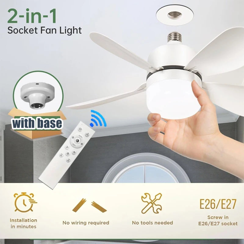 ventilateur blanc lampe led moderne télécommande rafraîchissement lumineux minimaliste élégant ab