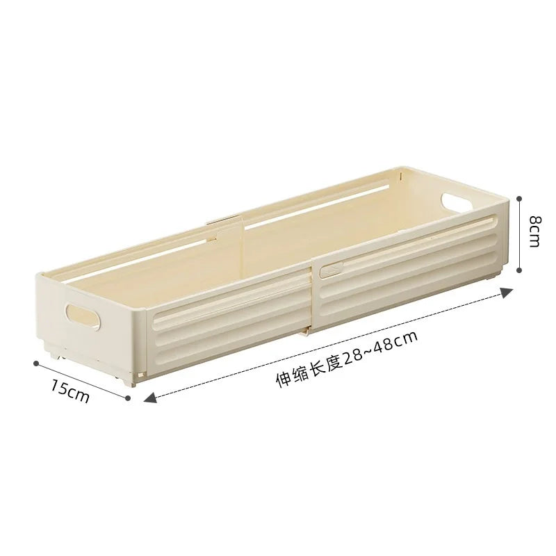 boîtes rangement beiges rayures modernes clips poignées pliables tiroirs cuisine