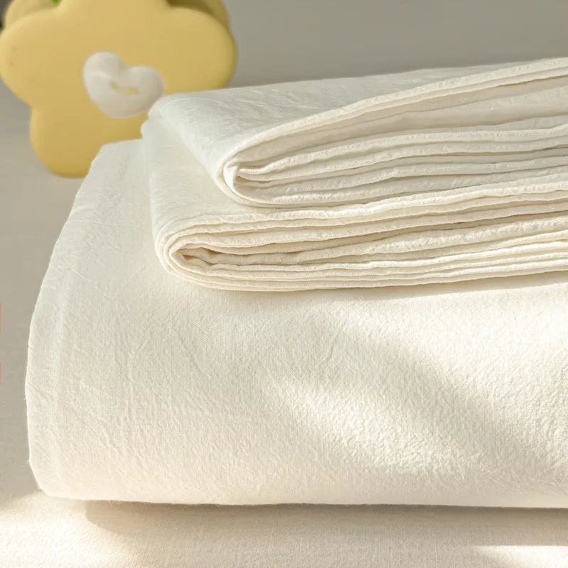 Taie d'oreiller en coton percale assortie au drap plat