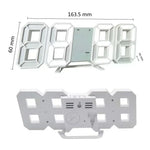 horloge numérique moderne horloge table blanc numeros lumineux relief moderne opacité support mural