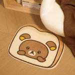 tapis décoration kawaii ours mignon pelucheux antidérapant intérieur maison salle bain chambre entrée