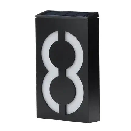 lumière solaire numéro rue ip65 led moderne adhésif extérieure porte villa blanc noir