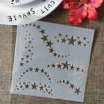 gabarits peinture étoiles transparentes moderne blanc doré scrapbooking coloriage mur