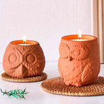 silicone moule chouette bougie plante deco intérieur artisanal blanc terre cuite plumes rustique bohème