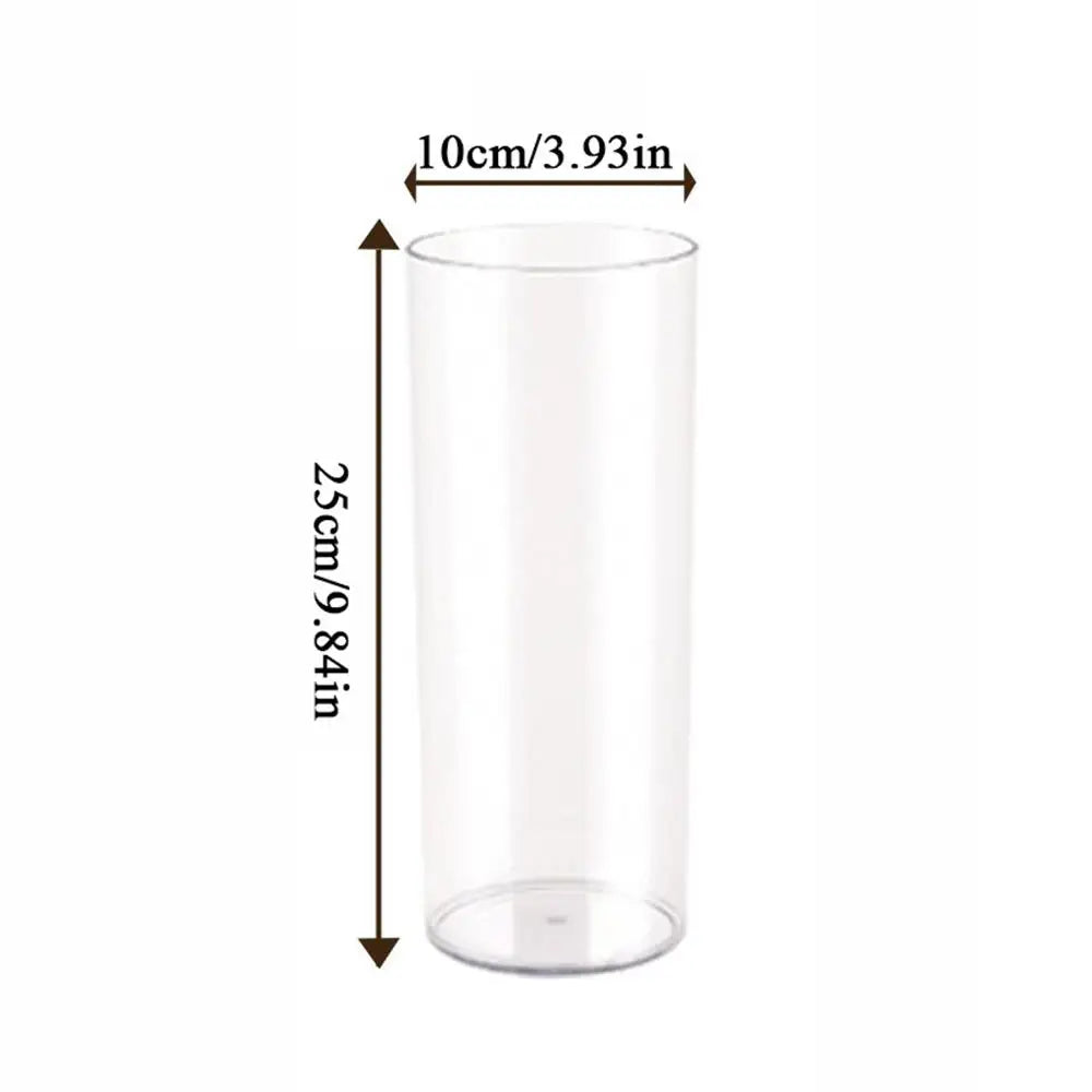 vases transparents modernes plastique inébranlables grandes tailles fleurs artificielles hydroponie