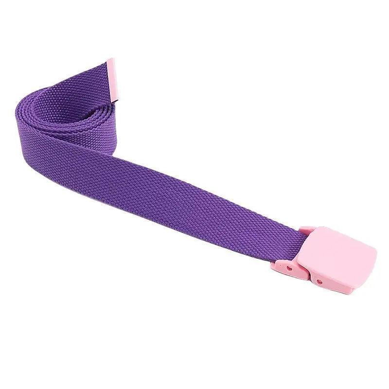ceintures enfant toile rouge violet bleu clair jaune rose blanc beige