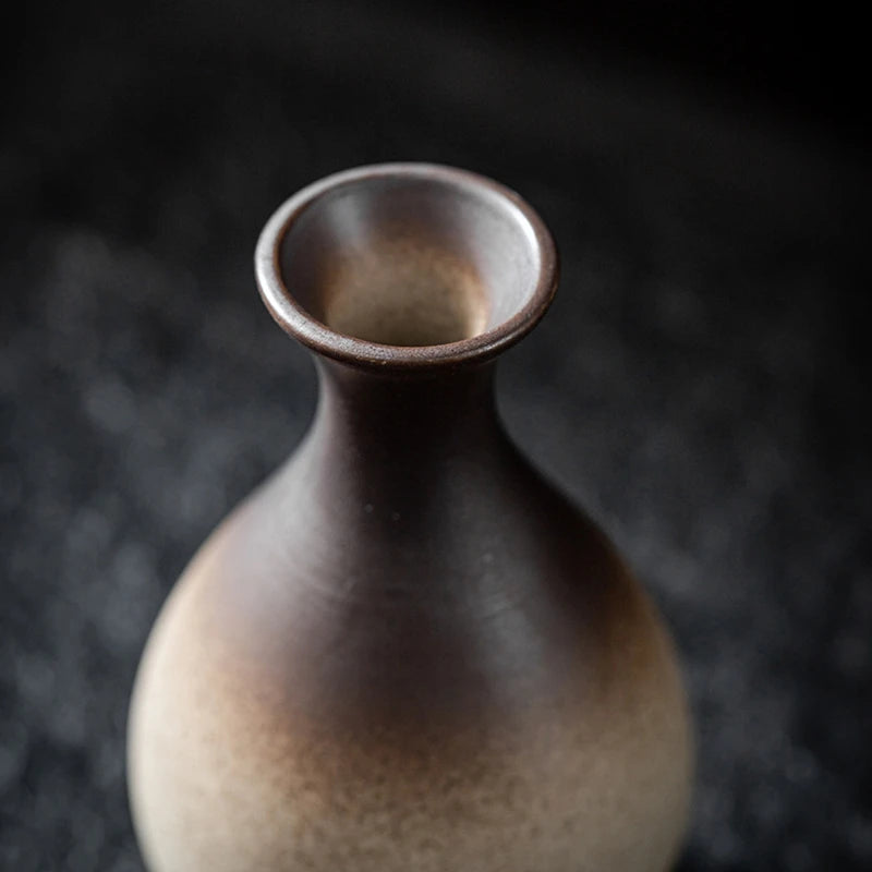 vases décoration gris brun minimaliste artisanal hydroponie fleurs séchées plante verte
