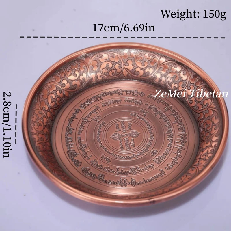 assiettes decoratives ornementales emailees motifs floraux geometriques opalescentes artisanat traditionnel bouddhiste