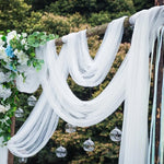 tissu transparent organza mariage anniversaire fête décoration chaises arrière plan rideau nappe